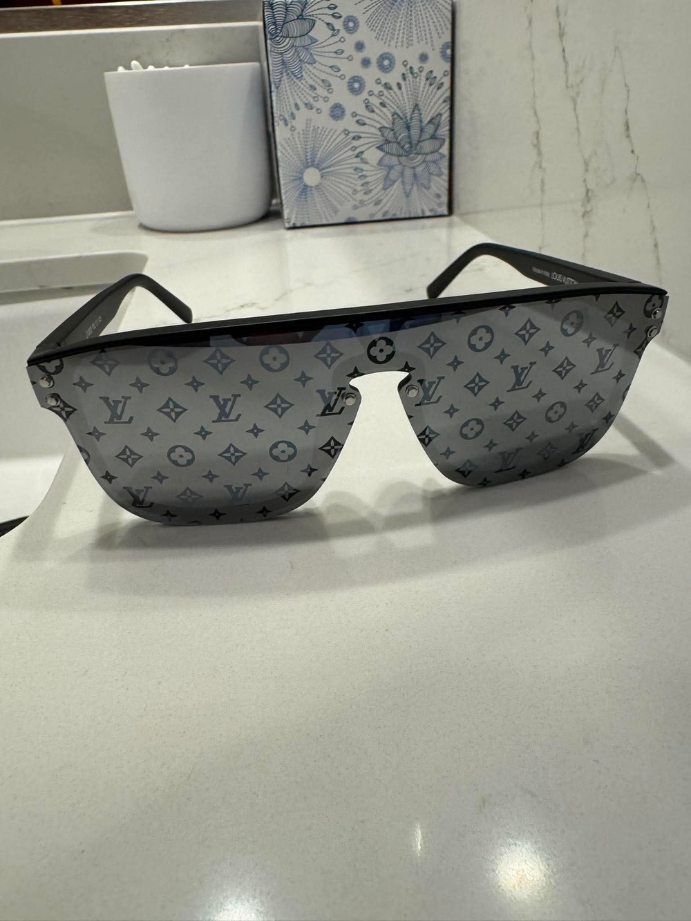 Louis Vuitton Monogram Shield Sunglasses - Black Gray Lens